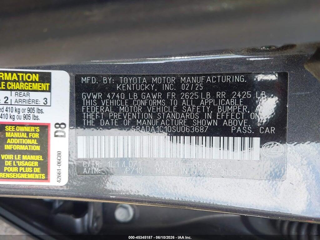 58ADA1C10SU063687 2025 LEXUS ES 300H photo no. 9
