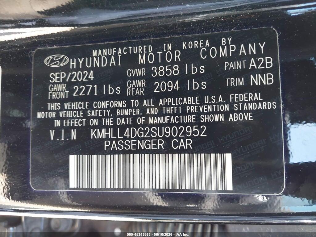 KMHLL4DG2SU902952 2025 HYUNDAI ELANTRA photo no. 9
