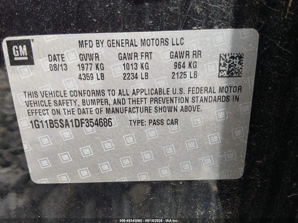 1G11B5SA1DF354686 2013 CHEVROLET MALIBU photo no. 9