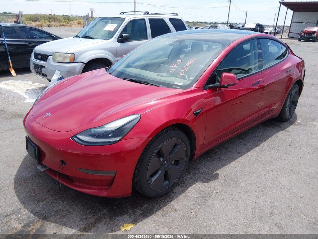 5YJ3E1EA2NF190656 2022 TESLA MODEL 3 photo no. 2