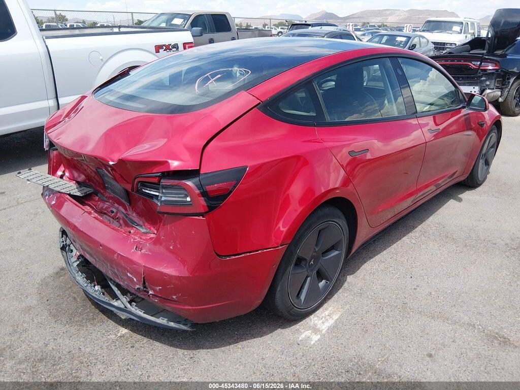 5YJ3E1EA2NF190656 2022 TESLA MODEL 3 photo no. 4