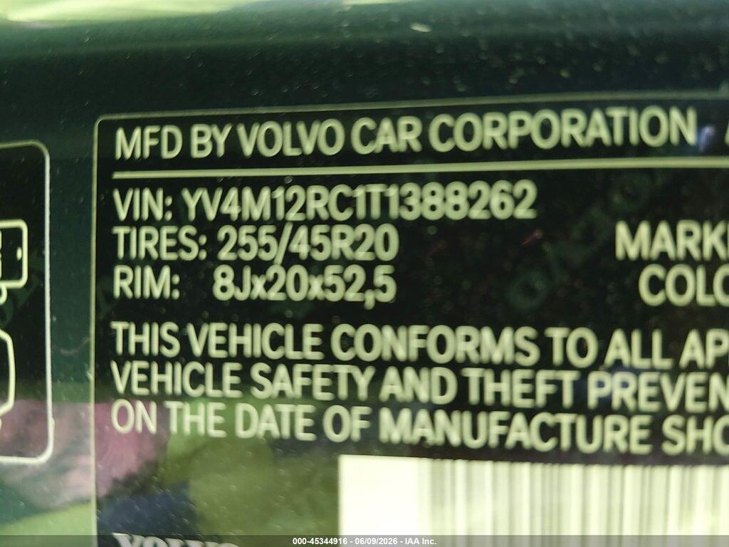 YV4M12RC1T1388262 2026 VOLVO XC60 photo no. 9