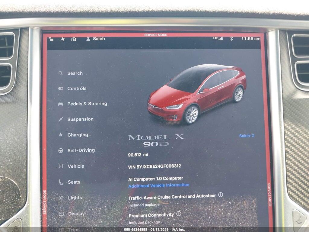 5YJXCBE24GF006312 2016 TESLA MODEL X photo no. 7