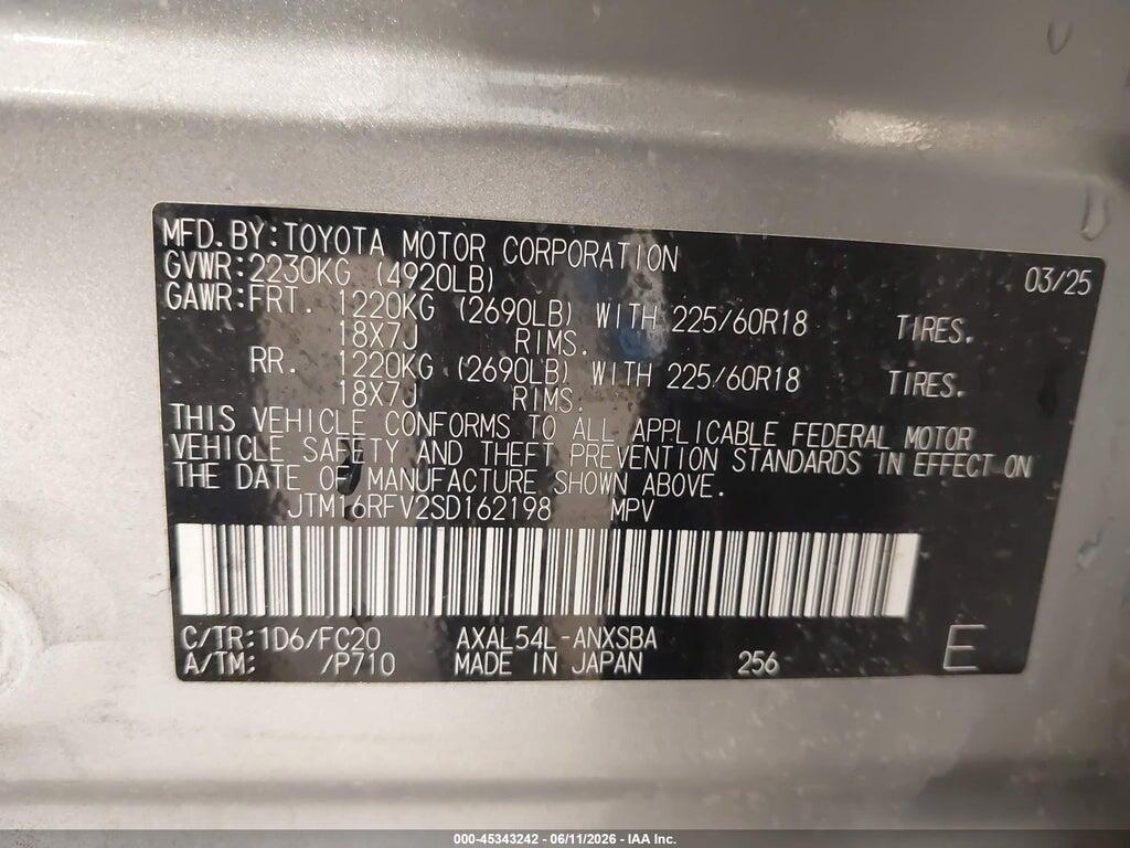 JTM16RFV2SD162198 2025 TOYOTA RAV4 HYBRID photo no. 9