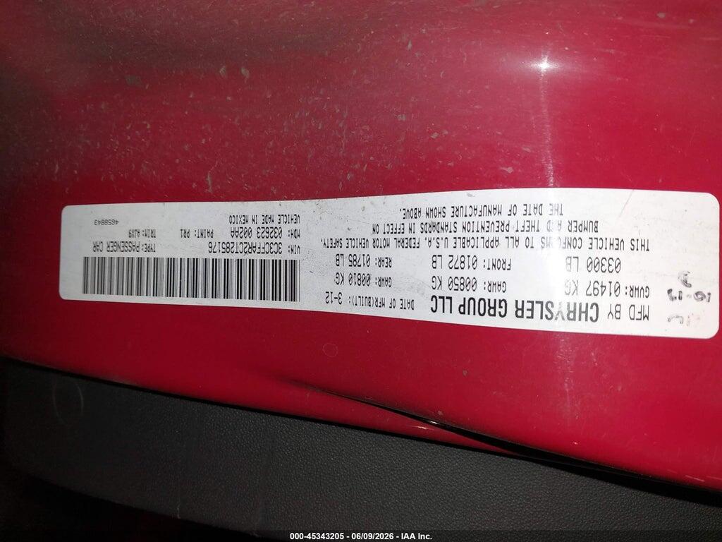 3C3CFFAR2CT285176 2012 FIAT 500 photo no. 9