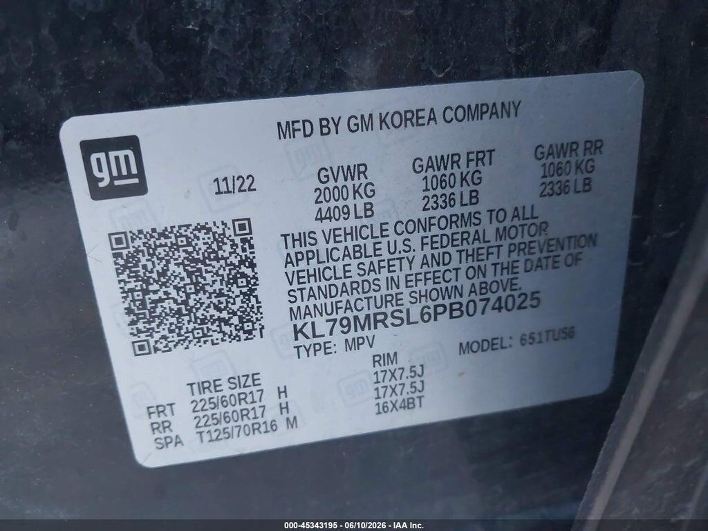 KL79MRSL6PB074025 2023 CHEVROLET TRAILBLAZER photo no. 9