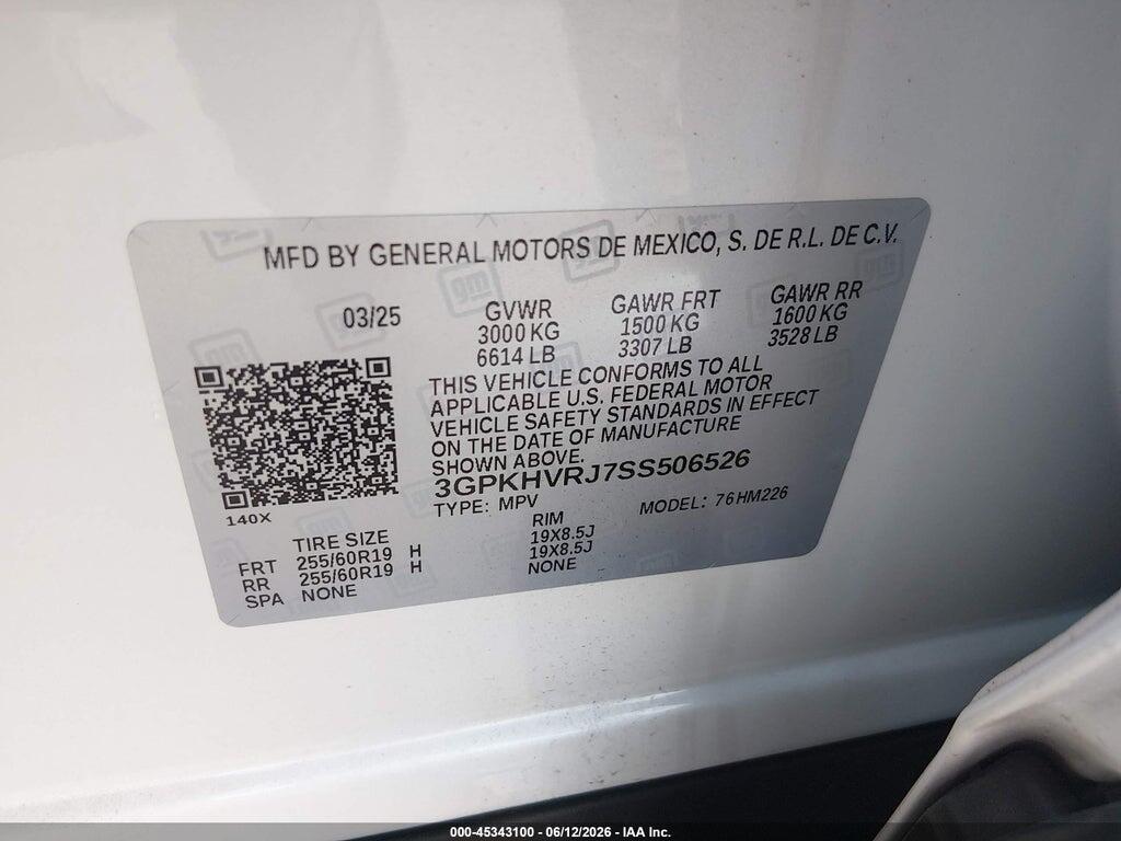 3GPKHVRJ7SS506526 2025 HONDA PROLOGUE photo no. 9