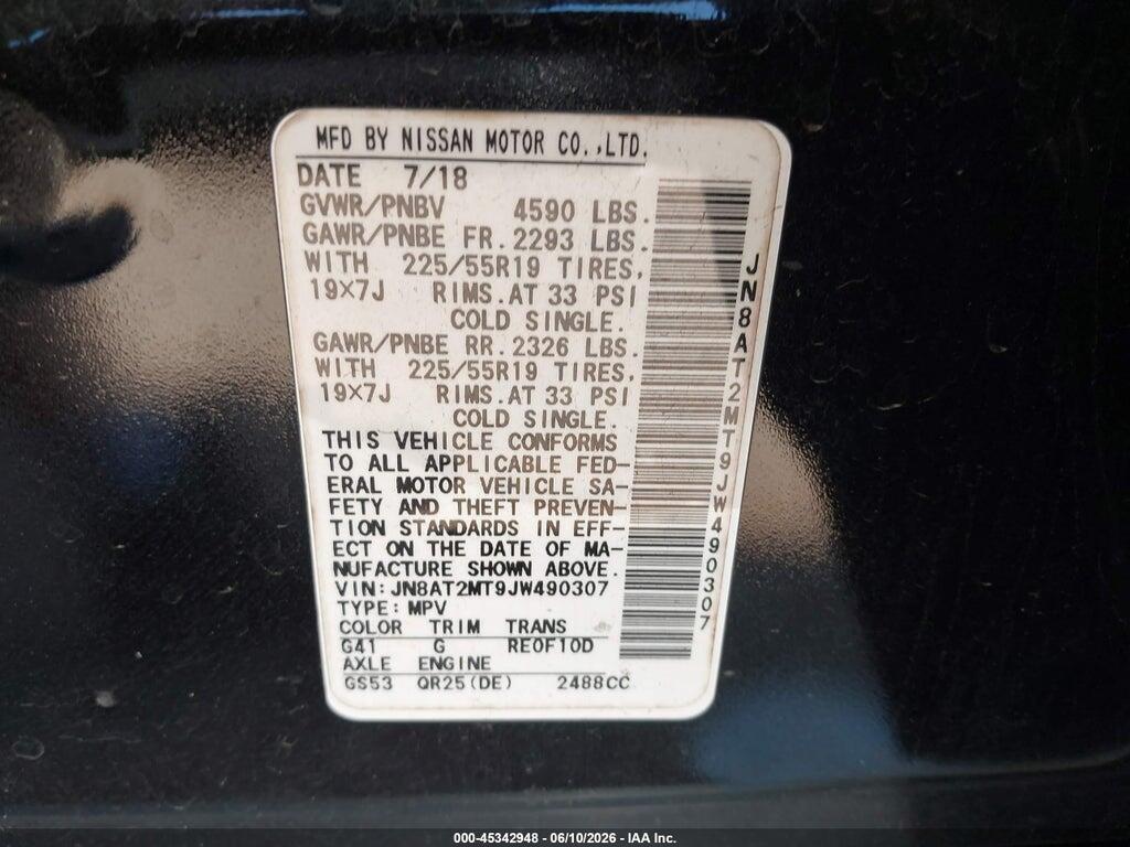 JN8AT2MT9JW490307 2018 NISSAN ROGUE photo no. 9