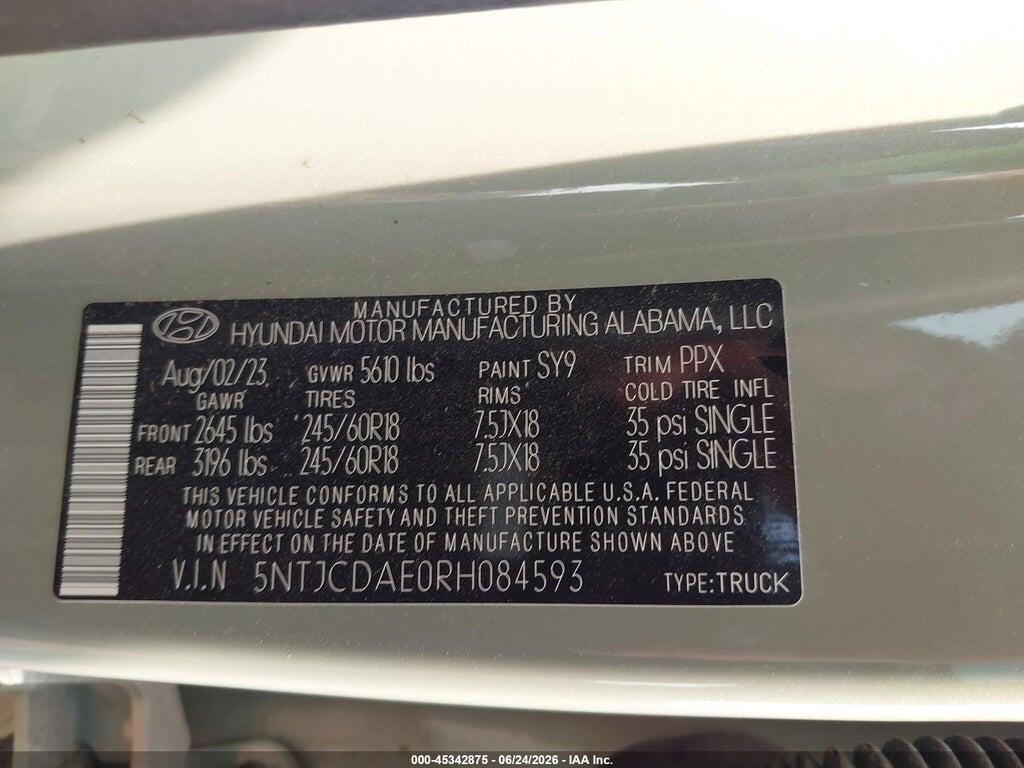 5NTJCDAE0RH084593 2024 HYUNDAI SANTA CRUZ photo no. 9