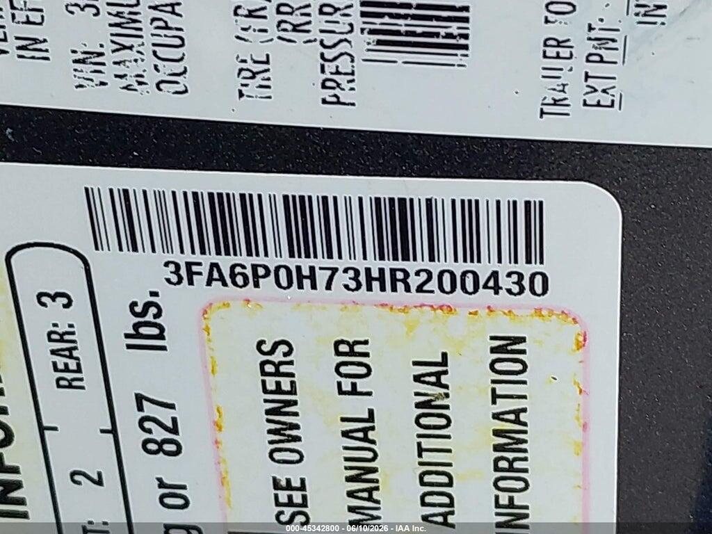 3FA6P0H73HR200430 2017 FORD FUSION photo no. 9