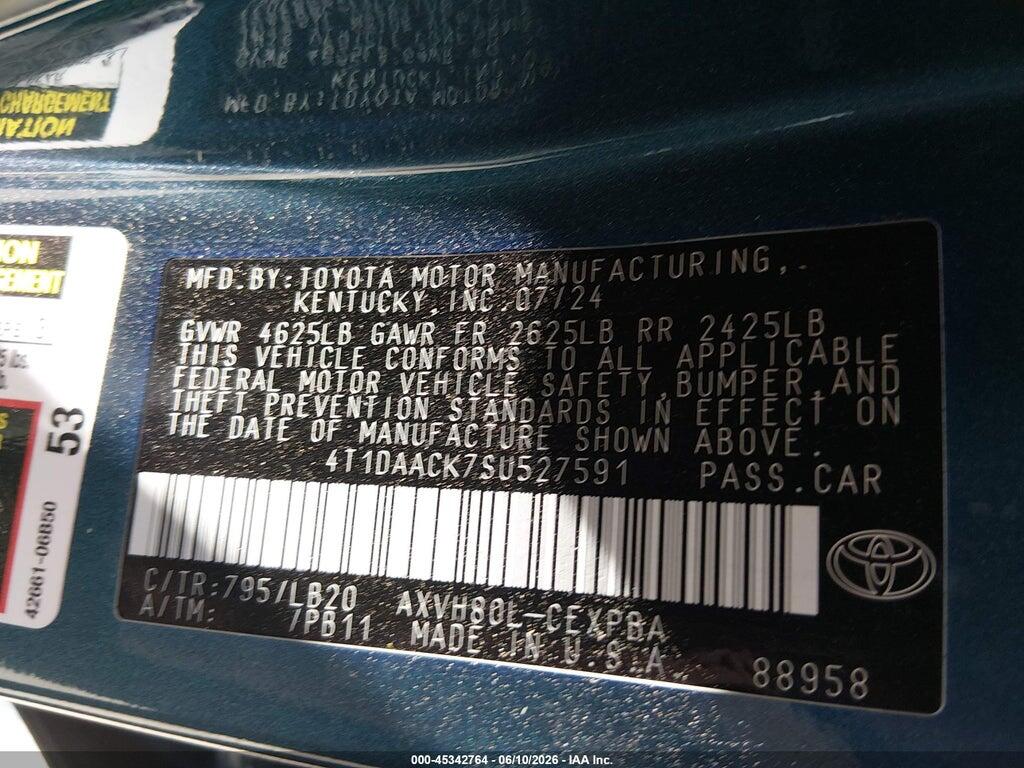 4T1DAACK7SU527591 2025 TOYOTA CAMRY photo no. 9