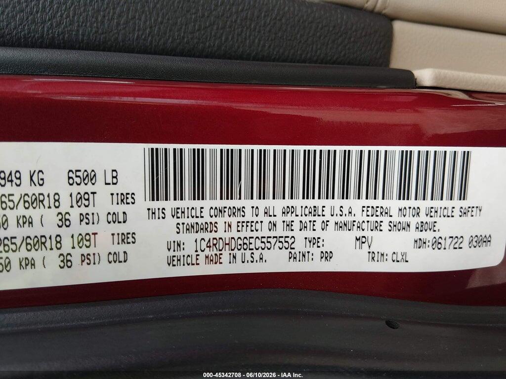 1C4RDHDG6EC557552 2014 DODGE DURANGO photo no. 9