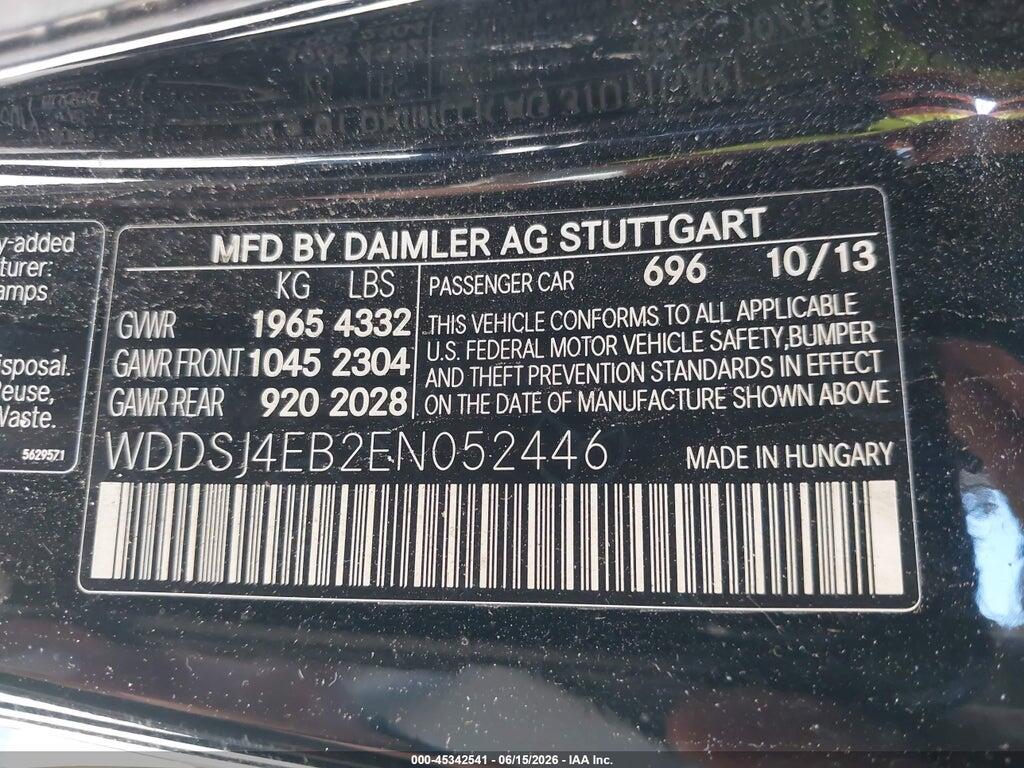 WDDSJ4EB2EN052446 2014 MERCEDES-BENZ CLA 250 photo no. 9