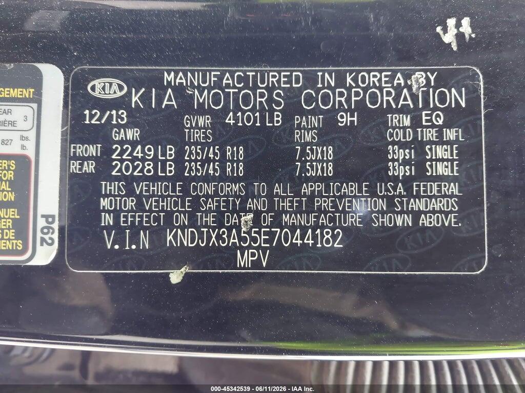 KNDJX3A55E7044182 2014 KIA SOUL photo no. 9