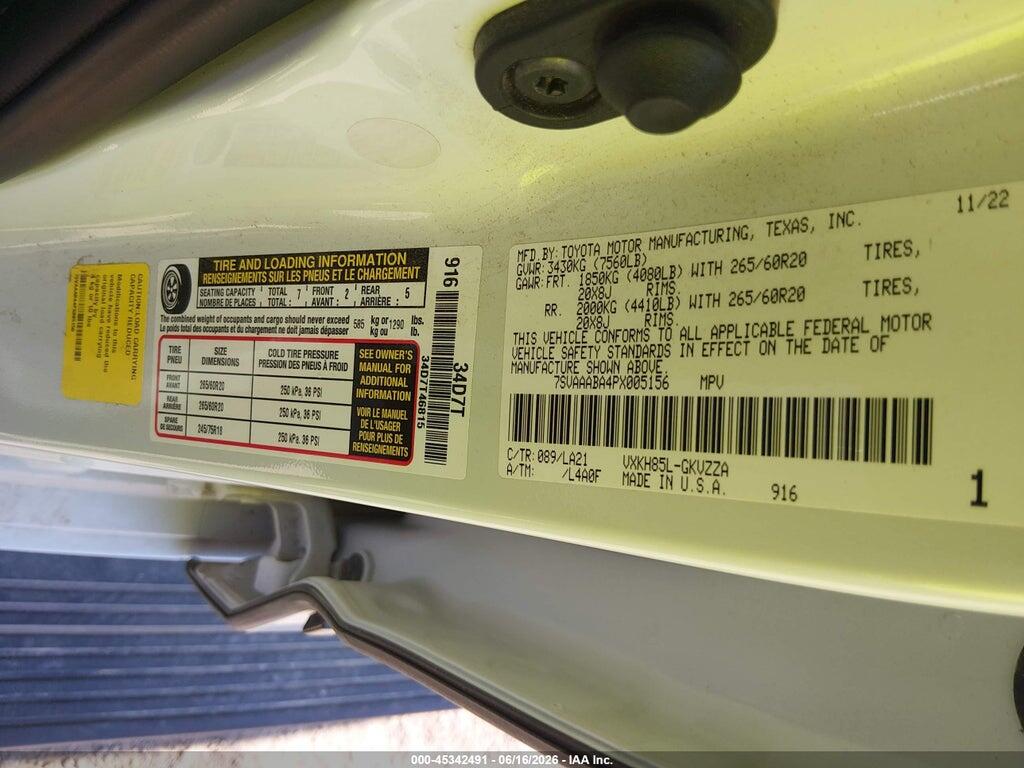 7SVAAABA4PX005156 2023 TOYOTA SEQUOIA photo no. 9