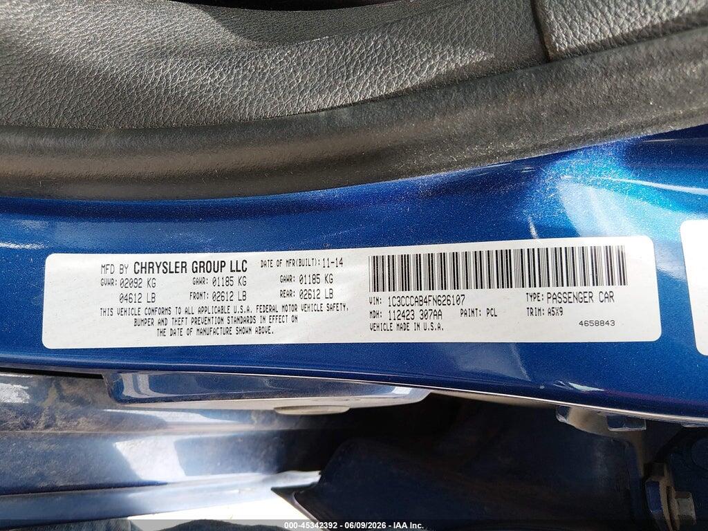 1C3CCCAB4FN626107 2015 CHRYSLER 200 photo no. 9