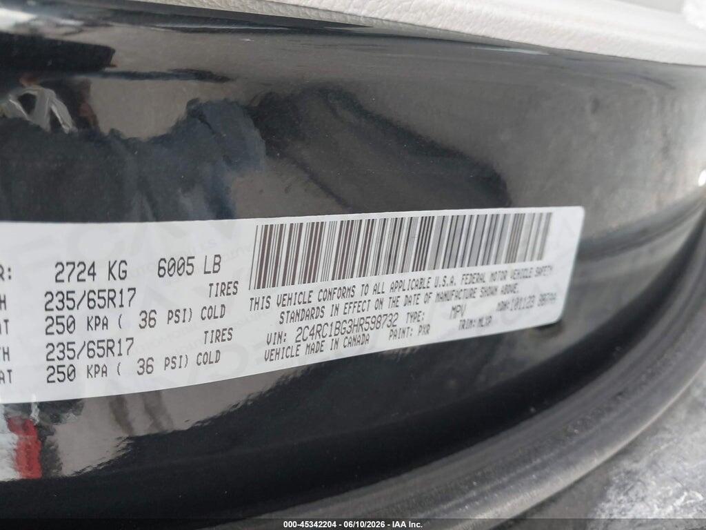 2C4RC1BG3HR598732 2017 CHRYSLER PACIFICA photo no. 9