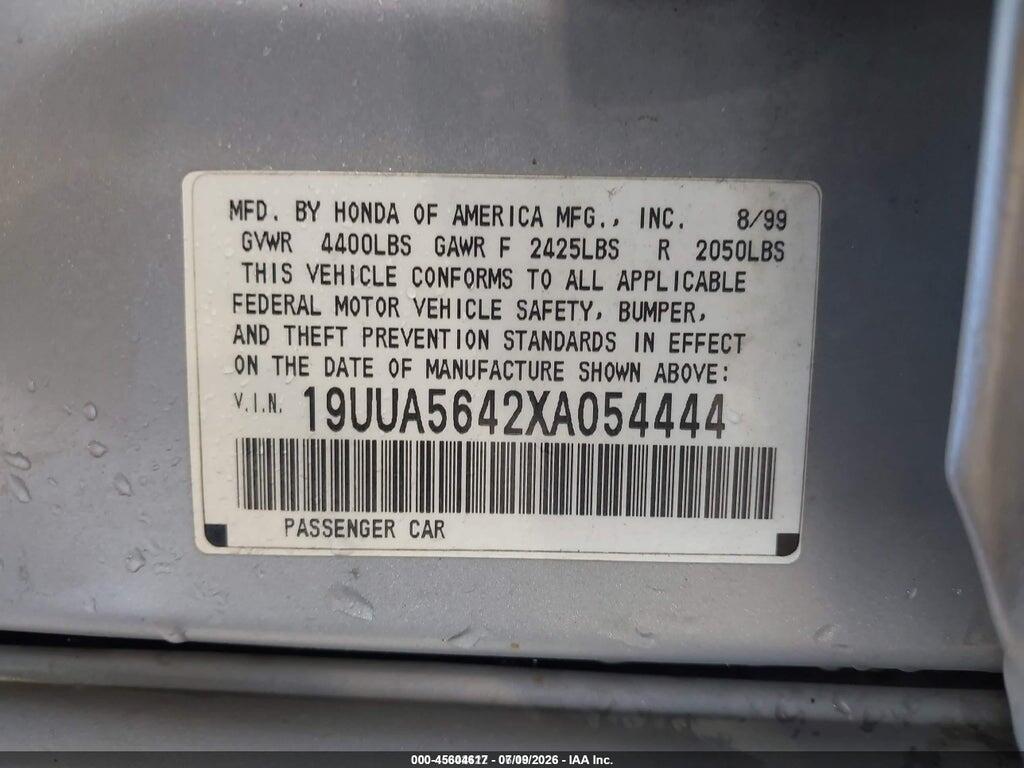 19UUA5642XA054444 1999 ACURA TL photo no. 9