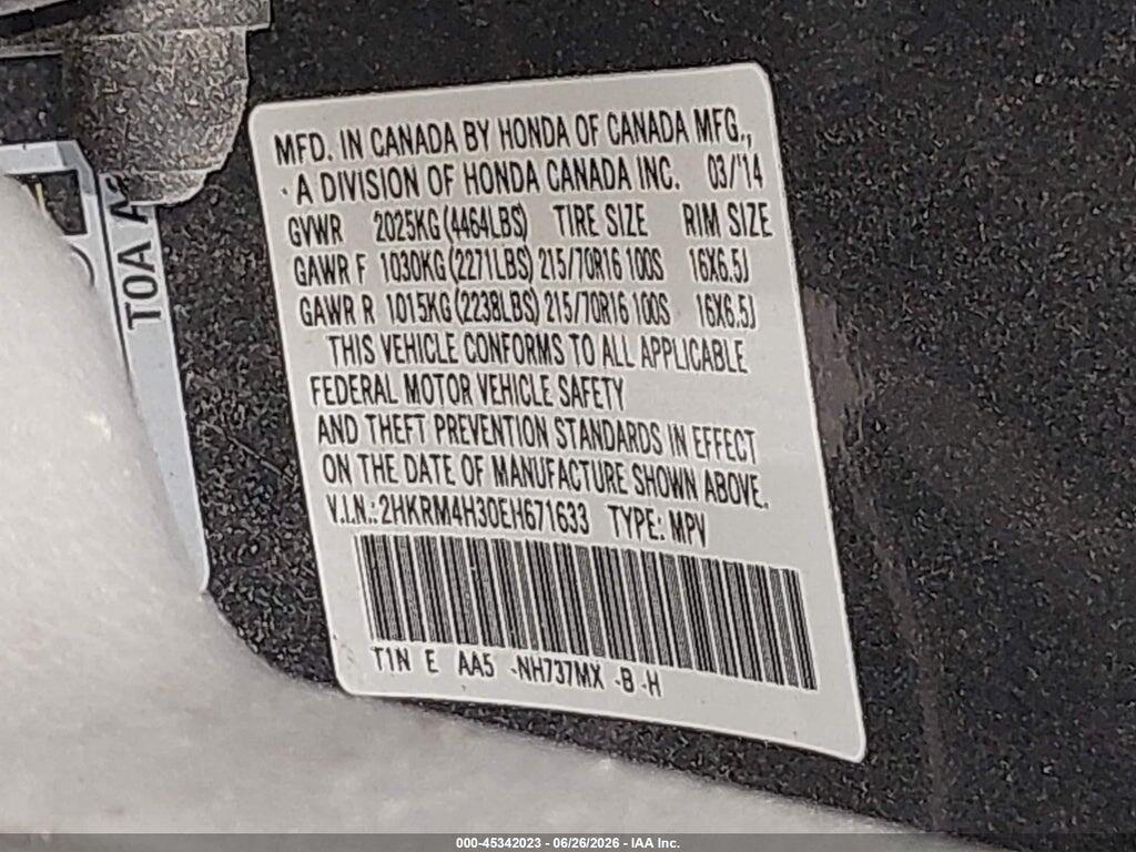 2HKRM4H30EH671633 2014 HONDA CR-V photo no. 9