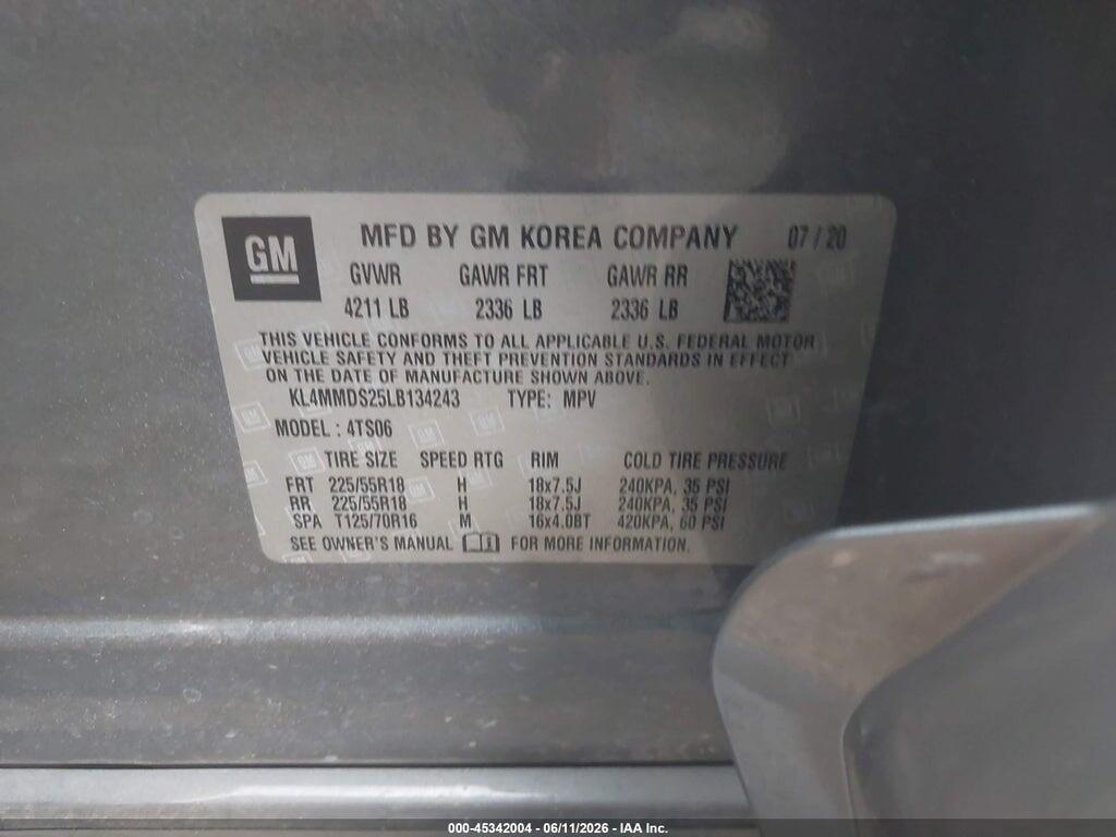 KL4MMDS25LB134243 2020 BUICK ENCORE GX photo no. 9