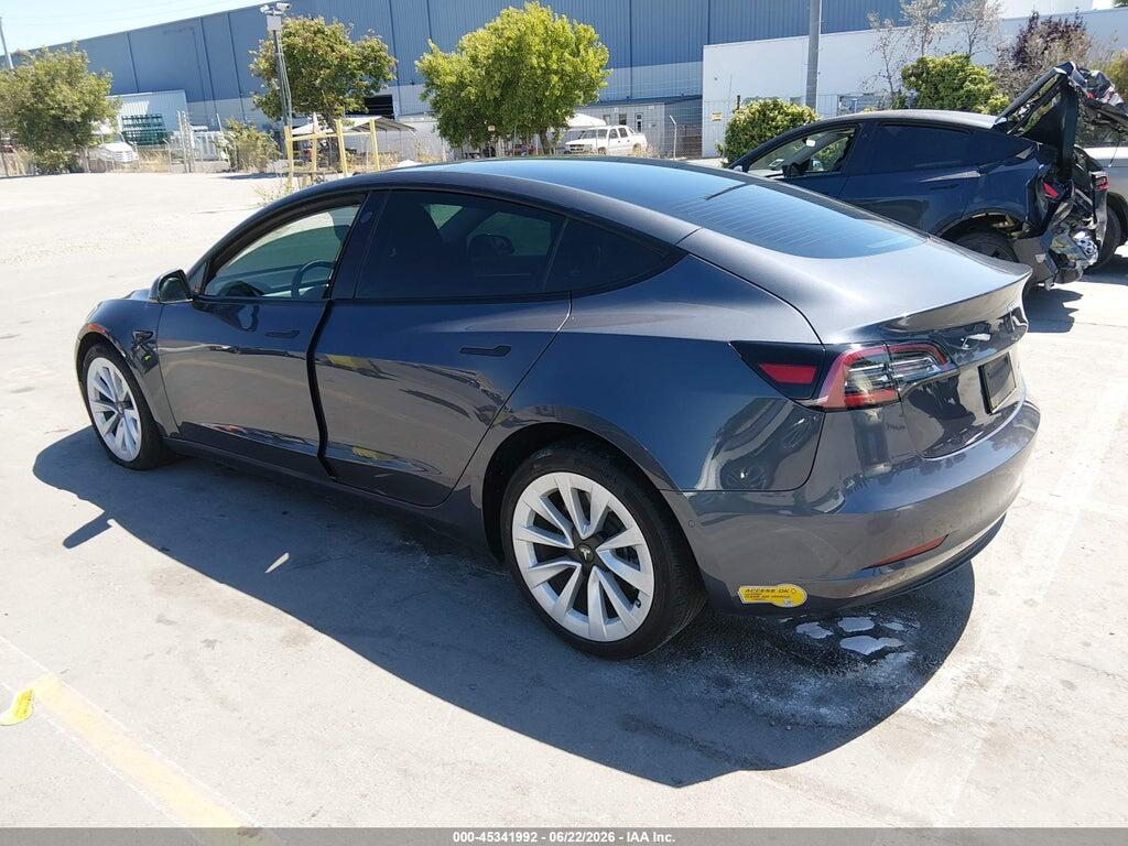 5YJ3E1EB9NF138756 2022 TESLA MODEL 3 photo no. 3