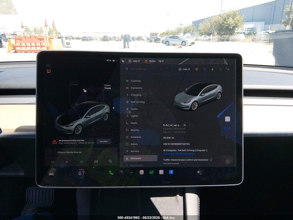 5YJ3E1EB9NF138756 2022 TESLA MODEL 3 photo no. 7