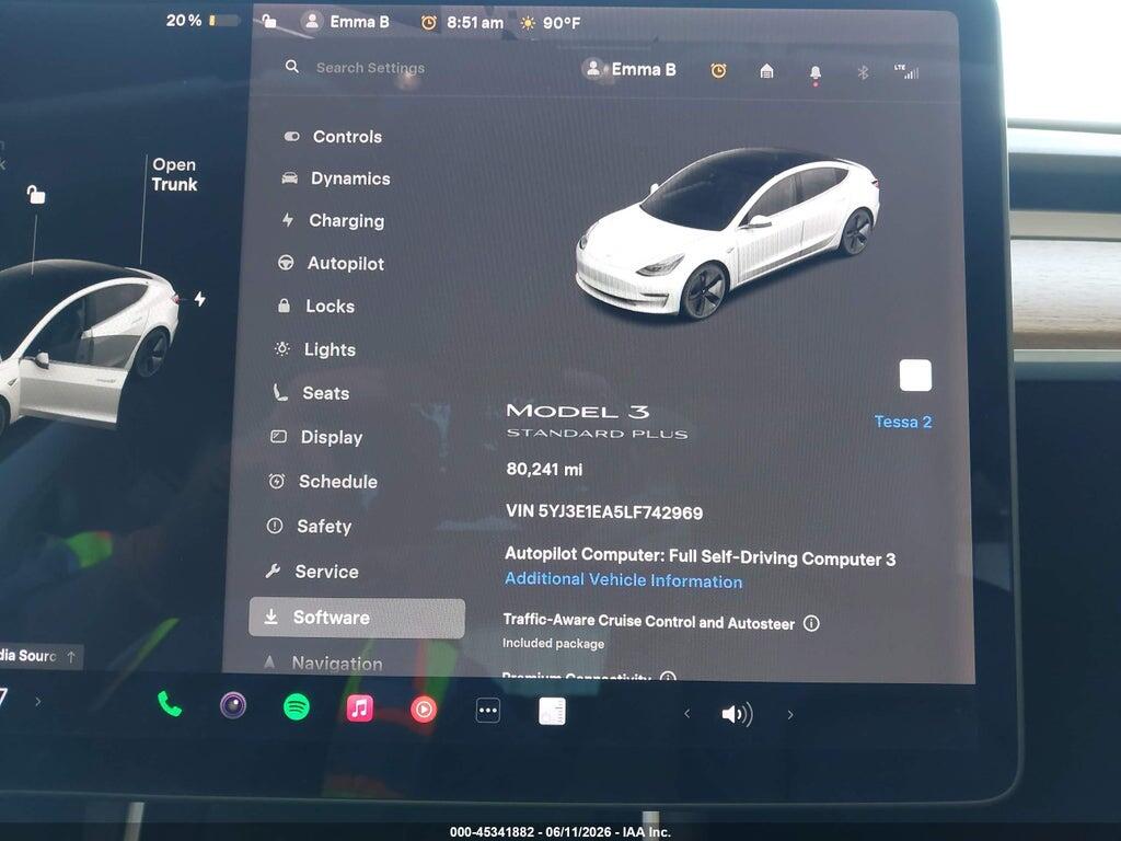 5YJ3E1EA5LF742969 2020 TESLA MODEL 3 photo no. 7