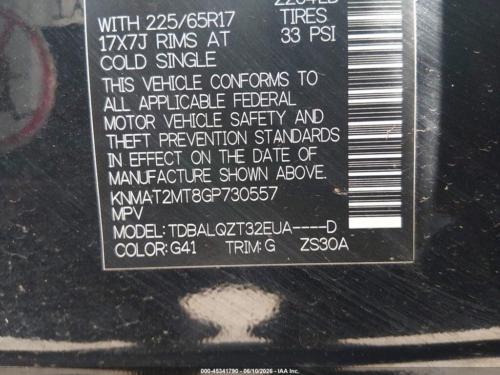 KNMAT2MT8GP730557 2016 NISSAN ROGUE photo no. 9