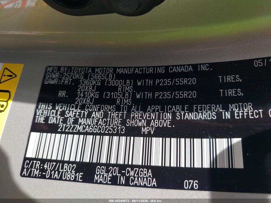 2T2ZZMCA6GC025313 2016 LEXUS RX 350 photo no. 9