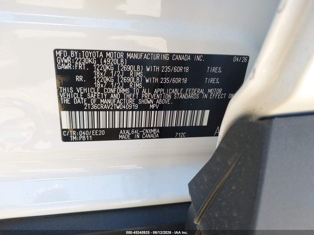 2T36CRAV2TW040919 2026 TOYOTA RAV4 photo no. 9