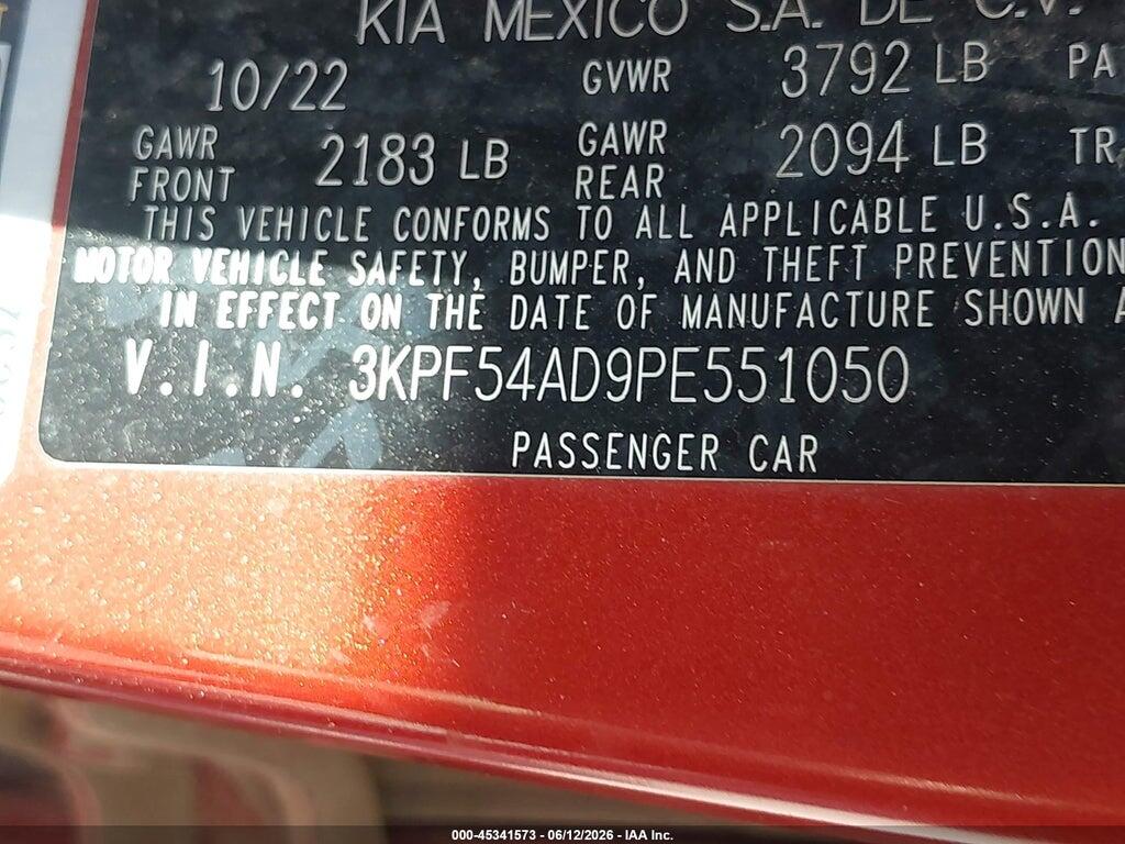 3KPF54AD9PE551050 2023 KIA FORTE photo no. 9
