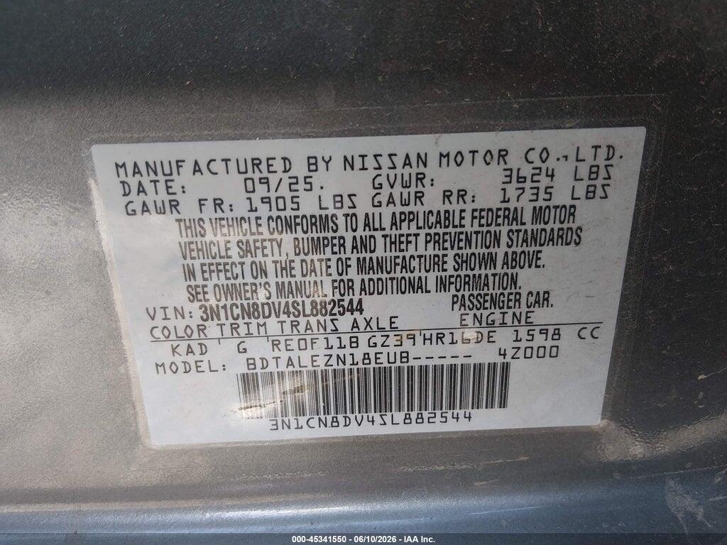 3N1CN8DV4SL882544 2025 NISSAN VERSA photo no. 9