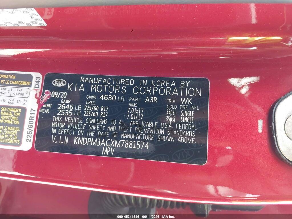 KNDPM3ACXM7881574 2021 KIA SPORTAGE photo no. 9