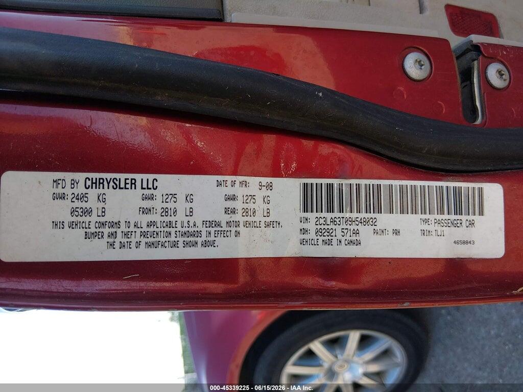 2C3LA63T09H548032 2009 CHRYSLER 300C photo no. 9