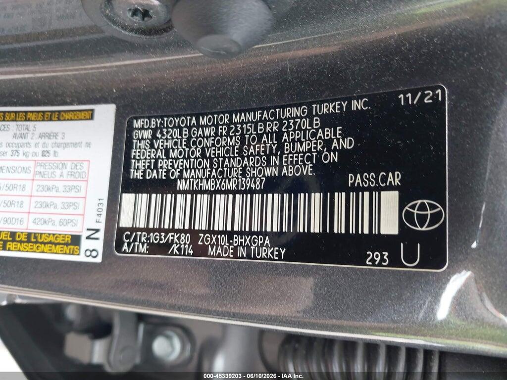 NMTKHMBX6MR139487 2021 TOYOTA C-HR photo no. 9