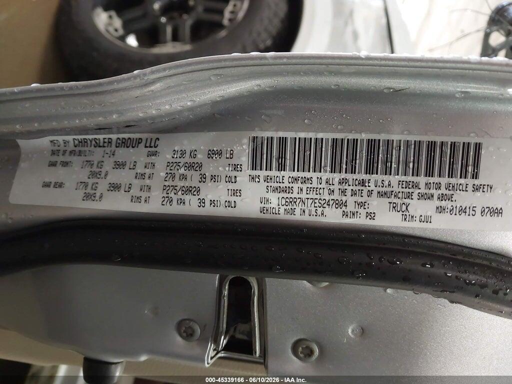 1C6RR7NT7ES247804 2014 RAM 1500 photo no. 9