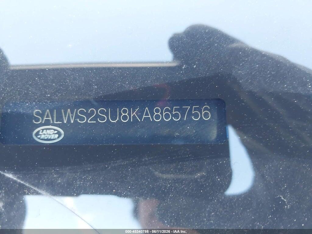 SALWS2SU8KA865756 2019 LAND ROVER RANGE ROVER SPORT photo no. 9