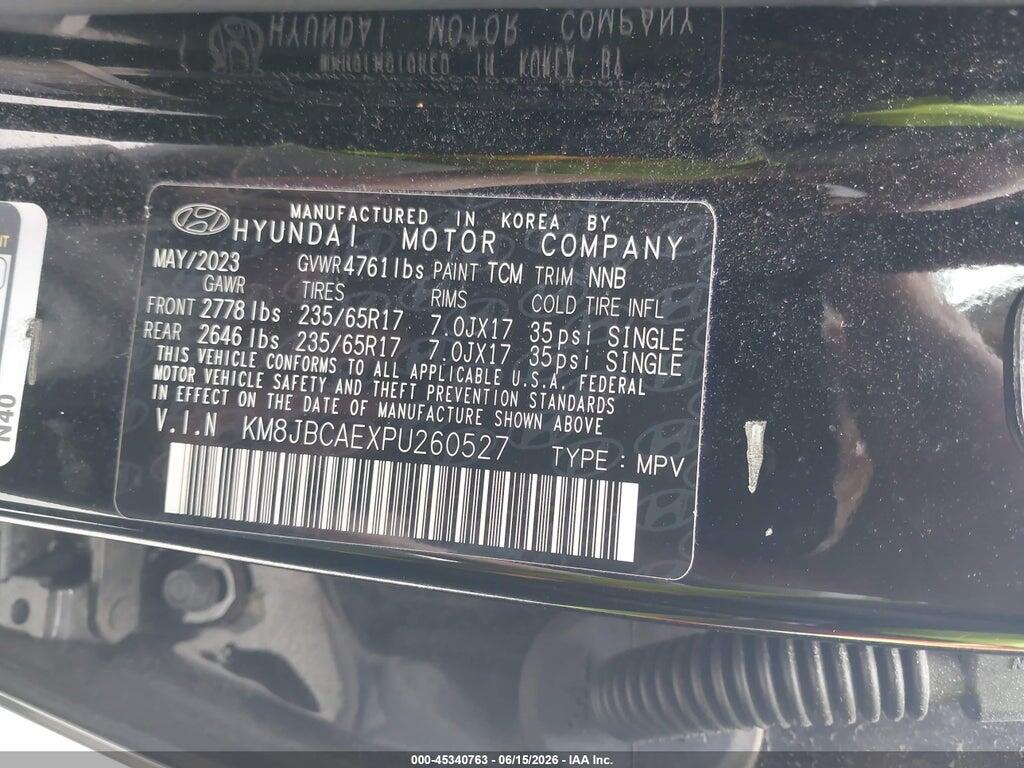KM8JBCAEXPU260527 2023 HYUNDAI TUCSON photo no. 9