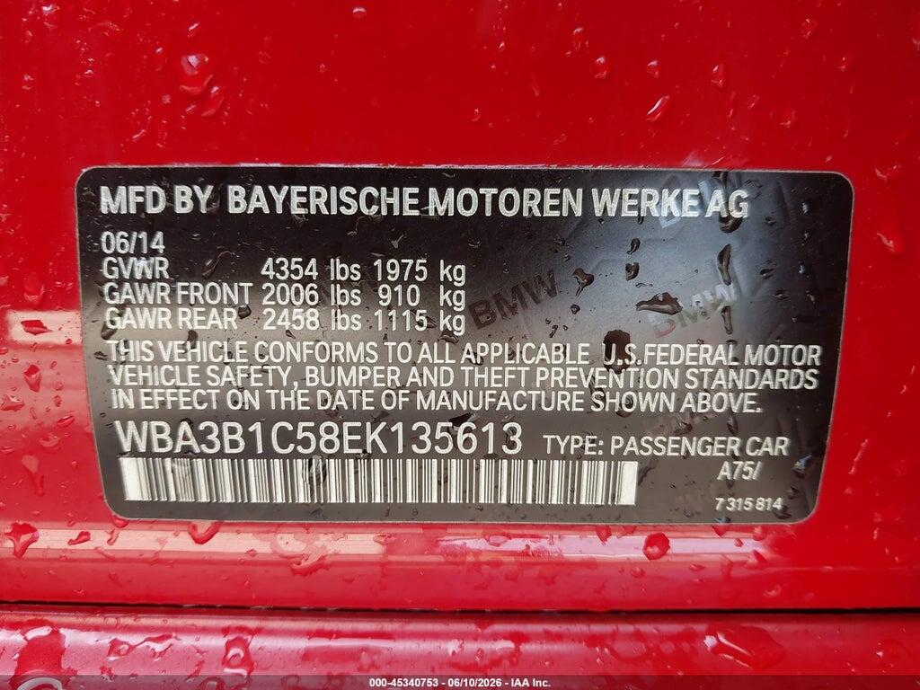 WBA3B1C58EK135613 2014 BMW 320I photo no. 9
