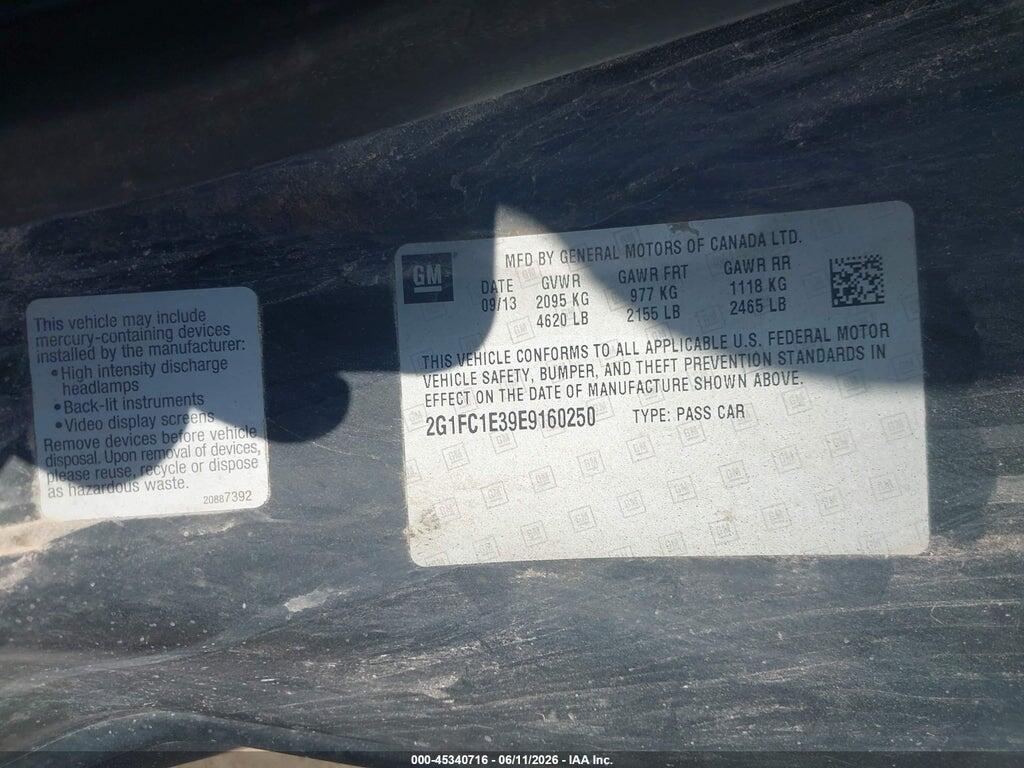 2G1FC1E39E9160250 2014 CHEVROLET CAMARO photo no. 9