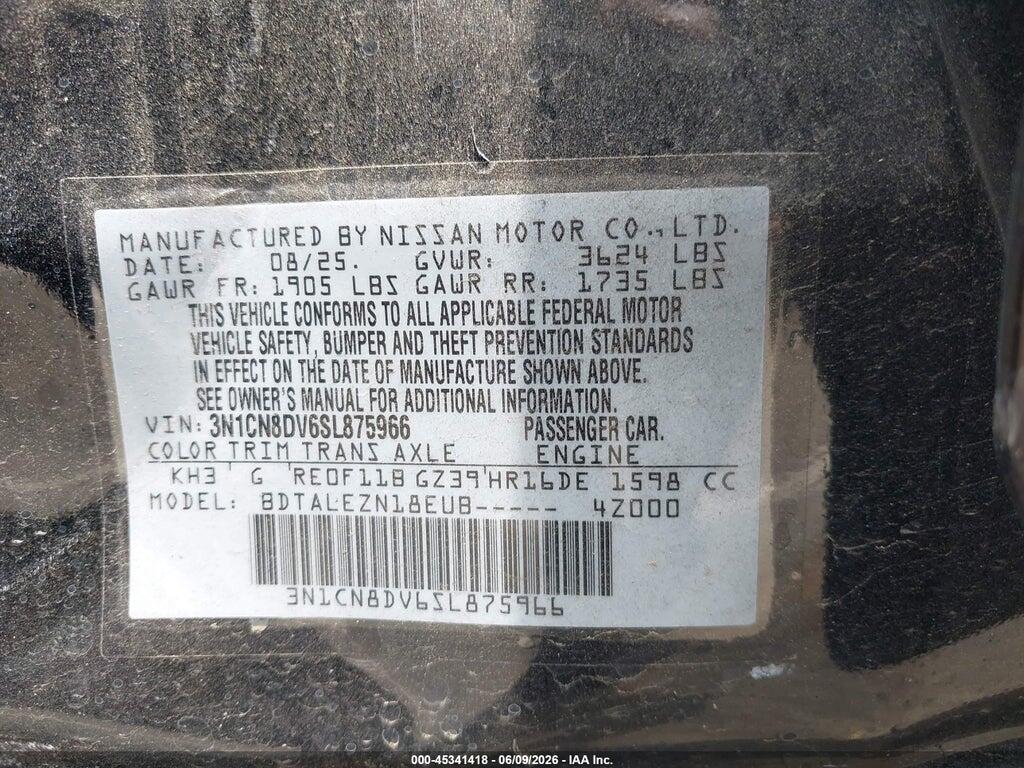 3N1CN8DV6SL875966 2025 NISSAN VERSA photo no. 9