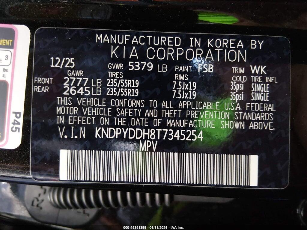 KNDPYDDH8T7345254 2026 KIA SPORTAGE PLUG-IN HYBRID photo no. 9