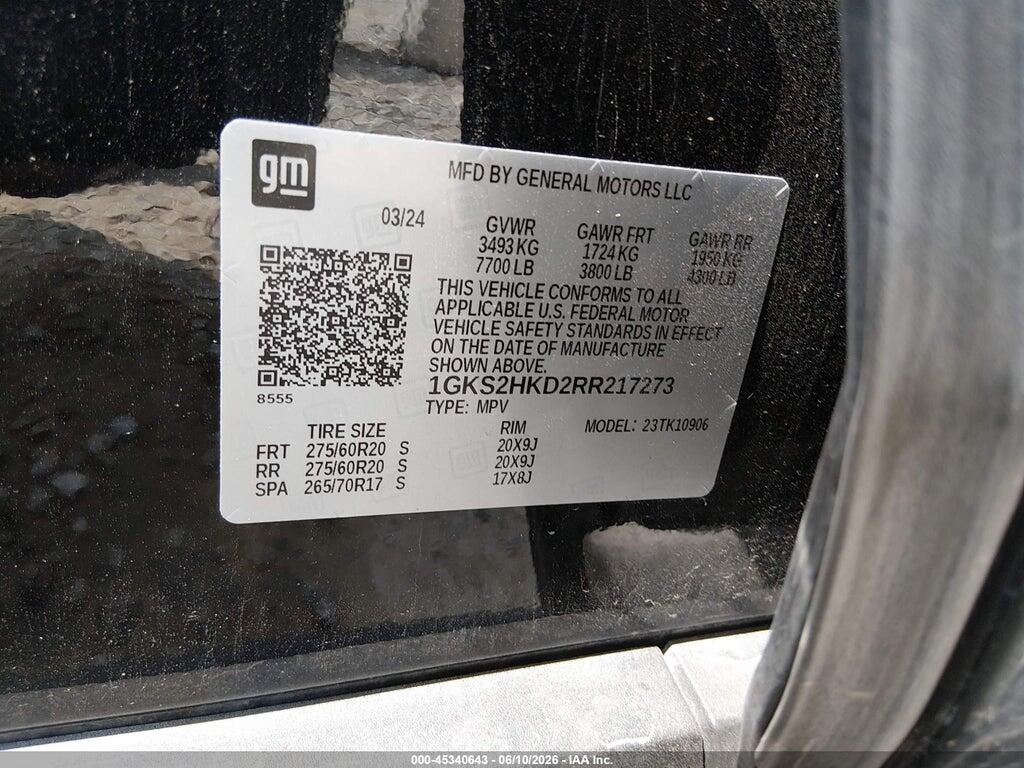 1GKS2HKD2RR217273 2024 GMC YUKON XL photo no. 9