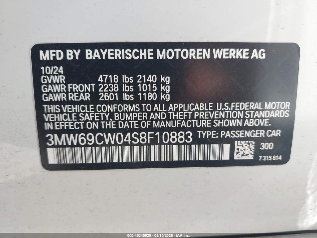 3MW69CW04S8F10883 2025 BMW 330I photo no. 9