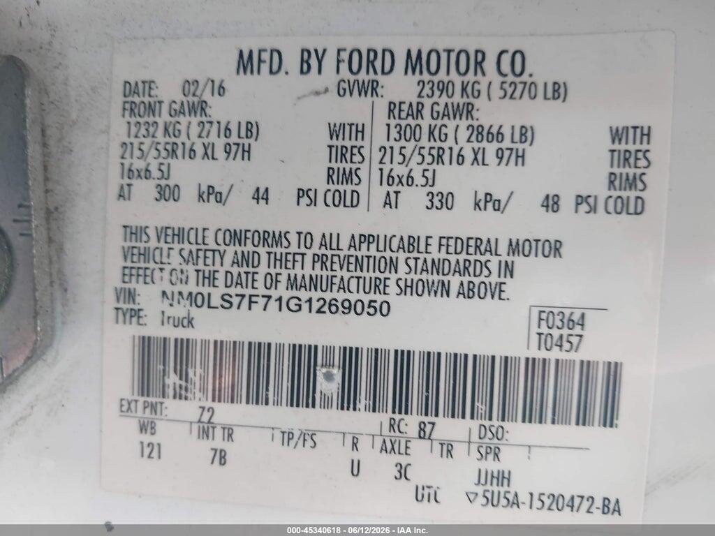 NM0LS7F71G1269050 2016 FORD TRANSIT CONNECT photo no. 9