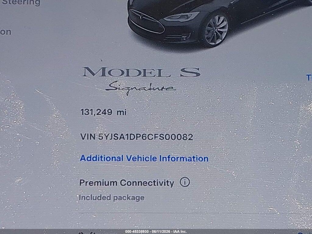 5YJSA1DP6CFS00082 2012 TESLA MODEL S photo no. 7