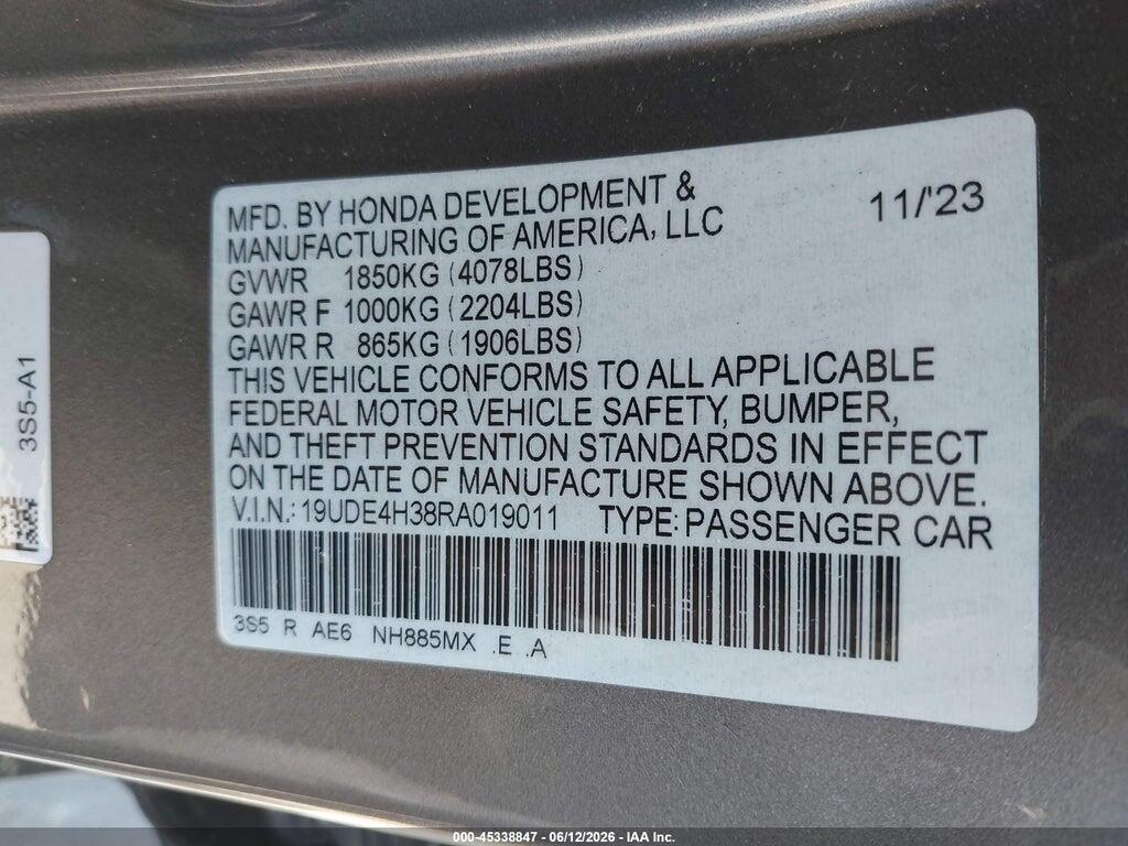 19UDE4H38RA019011 2024 ACURA INTEGRA photo no. 9