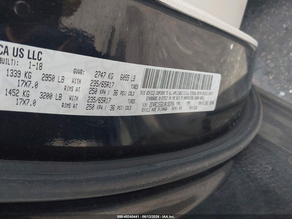 2C4RC1EG2JR193754 2018 CHRYSLER PACIFICA photo no. 9
