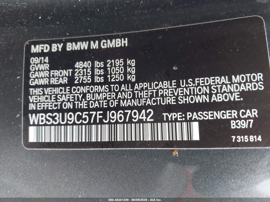 WBS3U9C57FJ967942 2015 BMW M4 photo no. 9