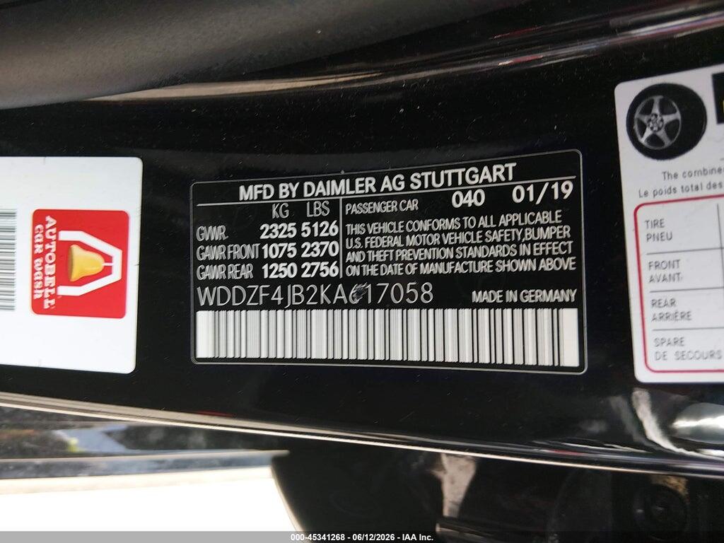 WDDZF4JB2KA617058 2019 MERCEDES-BENZ E 300 photo no. 9